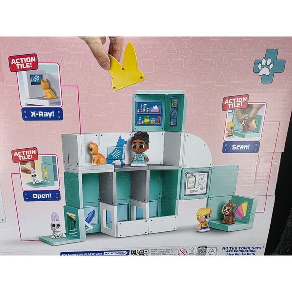 Tiletown Pet Clinic and Rescue Magnetic Tile Set Creative Building Playset - Picture 6 of 9